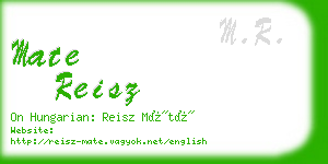 mate reisz business card